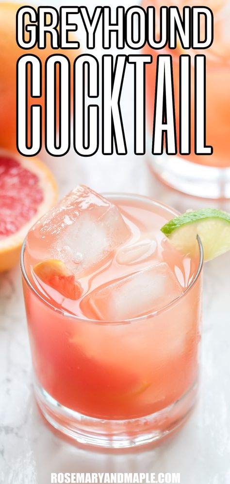 Looking for a refreshing and classic drink to enjoy any season or occasion? Check out this easy recipe for the Greyhound cocktail! Greyhound Cocktail, Maple Recipes, Grapefruit Juice, Cocktail Recipe, Mocktails, Greyhound, Quick Easy Meals, Easy Recipe, Cocktail Recipes