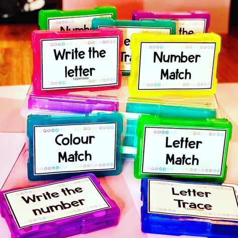 Task Boxes Preschool, Matching Uppercase And Lowercase Letters, Photo Storage Boxes, 2024 Classroom, Teacch Tasks, Kindergarten Special Education, Morning Basket, Life Skills Classroom, Math Blocks