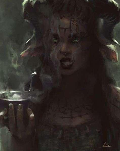 Dnd Satyr Female, Satyr Art, Ranger Dnd, Angel Demon, Dungeons And Dragons Characters, Creature Feature, Mystical Art, Cyberpunk Art, Fantasy Inspiration