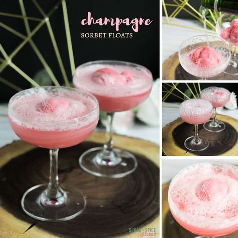 Sorbet Punch, Baileys Martini, Sorbet Float, Baileys Dessert, Champagne Float, Champagne Sorbet, Chocolate Baileys, Baileys Recipes, Chocolate Martini