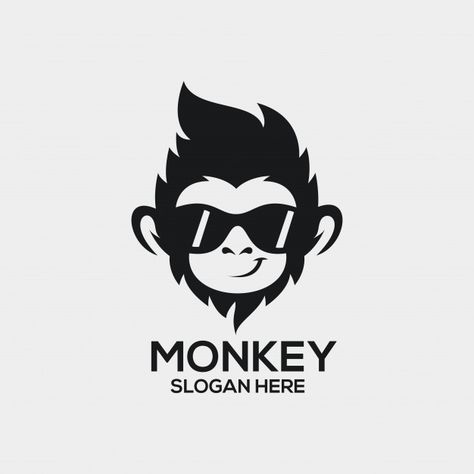 Monkey logo ideas Vector | Premium Download Monkey Logo Design, Monkey Food, Monkey Logo, Ideas Graphic Design, Stickers Ideas, Sport Logos, Year Of The Monkey, Logo Idea, Monkey Art