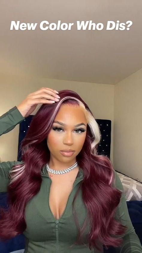 Hair Colorful, Red Blonde Hair, Frontal Wig Hairstyles, Red To Blonde, Pretty Hair Color, Burgundy Hair, Big Chop, Wigs Human Hair, Dope Hairstyles