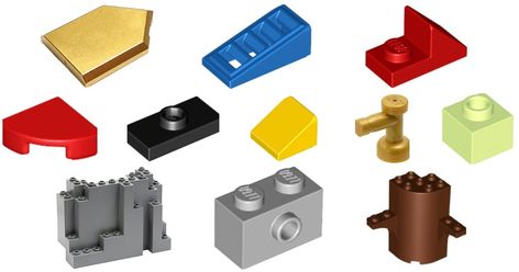 LEGO Part Names According To Kids - BrickNerd - All things LEGO and the LEGO fan community Gray Rock, Cinderella Shoes, Lego Pieces, Polaroid Pictures, Lego Parts, Tree Bark, Three Kids, Cool Names, Laundry Basket