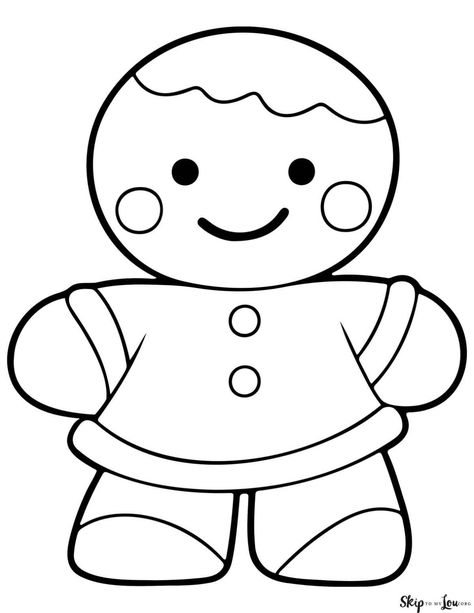 Christmas Gingerbread Man Drawing, Cute Christmas Coloring Pages For Kids, Gingerbread Coloring Pages, Gingerbread Man Template, Gingerbread Man Coloring Page, Man Coloring Pages, Candy Cane Coloring Page, Toddler Crayons, Gingerbread Family