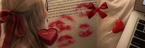 Red Coquette Header, Valentine Header, Cherry Header, Wattpad Layout, Red Aesthetic Header, Notion Notes, Red Twitter Header, Red Header, Tumblr Banner