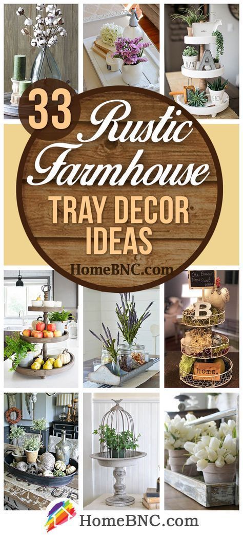 Farmhouse Tray Decor, Tray Decor Ideas, Interior Simple, Farmhouse Living Room Furniture, Farmhouse Tray, Best Farmhouse, Tray Ideas, Nest Design, Rustic Farmhouse Style