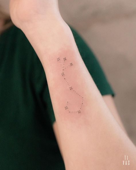 Scorpius Constellation, Euphoria Tattoo, Scorpio Tattoos, Scorpio Constellation Tattoos, Scorpio Constellation, Simple Arm Tattoos, Astrology Tattoo, Nyc Tattoo, Scorpio Tattoo