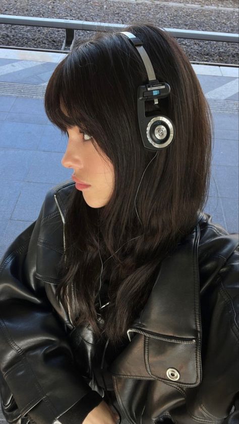 Koss Headphones, Headphones Aesthetic, Hair Nutrition, Girl With Headphones, Wearing All Black, Music Accessories, Aesthetic Images, Poses For Men, Aesthetic Vintage