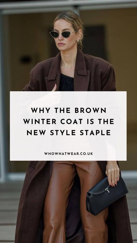 How To Style A Brown Trench Coat, Brown Long Coat Outfit Winter Style, Brown Wool Trench Coat, Dark Brown Wool Coat Outfit, Dark Brown Wool Coat, Dark Brown Coat Outfit Winter, Chocolate Coat Outfit, Brown Coat Outfit Winter, Winter Brown Outfit