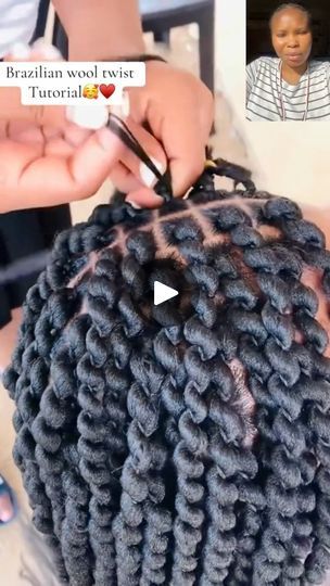 Brazilian Hairstyles For Black Women, Wool Locs Hairstyles, Brazilian Twist Crochet Braids, Wool Hair Styles For Black Women, Braids With Brazilian Wool Hair, How To Style Brazilian Wool Twist, African Twist Braids Hairstyles, Brazillian Wool Twist Hairstyles 2023, Twisting With Brazilian Wool