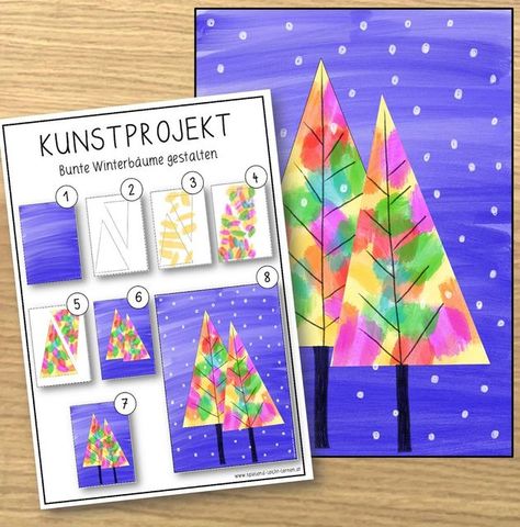 Winter Art Lesson, Students Christmas, 2nd Grade Art, Winter Art Projects, Winter Crafts For Kids, Easter Decorations Vintage, Elementary Art Projects, Winter Art, Winter Crafts