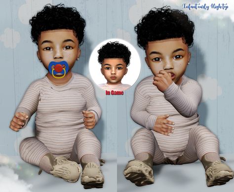 Curly High Top converted for Infants | Patreon Ts4 Infant Cc Eyes, Infant Hairstyles Sims 4, Sims 4 Male Infant Cc, Sims Infants, Sims Infant, Sims 4 Free Mods, Toddler Hair Sims 4, Infant Cc, Ts4 Mods