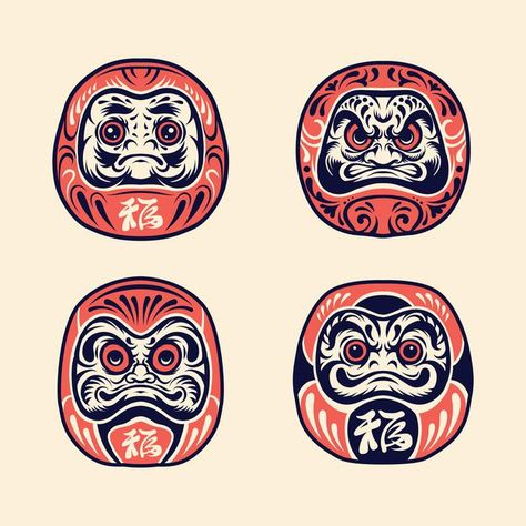 Japanese Daruma Doll Tattoo Design, Daruma Doll Illustration, Daruma Doll Drawing, Japanese Daruma Tattoo Design, Daruma Doll Tattoo Design, Daruma Doll Design, Daruma Tattoo Design, Daruma Tattoo, Daruma Doll Tattoo