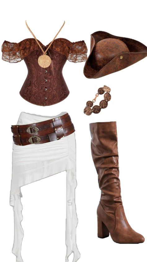 Pirate Halloween women’s costume ideas 2024 inspo DIY easy costume Hot Pirate Costume Couple, Hot Pirates Halloween Costumes, Women’s Pirate Costume Ideas, Pirates For Halloween, Hot Pirate Outfit, Costume Ideas Women Pirate, Pirate Halloween Costumes Aesthetic, Elizabeth Swann Pirate Costume, Pirate Outfit Easy