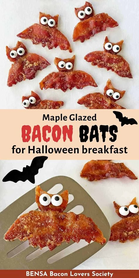 Halloween Brunch Ideas Breakfast Recipes, Halloween Brunch Food Ideas Party, Bat Food Ideas, Halloween Recipes Breakfast, Cute Halloween Breakfast Ideas, Halloween Themed Breakfast Ideas, Halloween Breakfast Casserole, Halloween Quiche, Halloween Themed Brunch