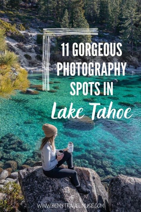 8 beautiful photography spots in Lake Tahoe all photographers should visit. I you are exploring the beautiful Lake Tahoe, make sure to stop at these 8 places as they offer the most amazing views (and photography op). Click to see the full list with best time more insider information! #LakeTahoe Lake Tahoe Trip, Lake Tahoe Summer, Tahoe Trip, Lake Tahoe Vacation, Winter Lake, Winter Photo, South Lake Tahoe, Best Sunset, Amazing Views