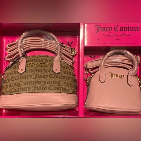 NWT Juicy Couture Chestnut Chino “Mommy & Me” Purse Box Handbag Crossbody Set Juicy Couture Mommy And Me, Mommy And Me Purses, Box Handbag, Juicy Couture Handbags, Couture Handbags, Mommy And Me, Juicy Couture, Chestnut, Cross Body Handbags