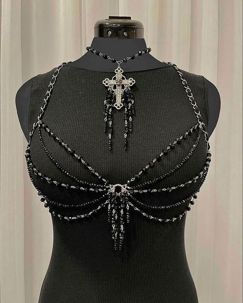 Bead Corset, Beaded Harness, Beaded Bralette, Crystal Bralette, Chain Halter Top, Body Jewelry Diy, Beaded Bra, Bead Bra, Crystal Bra