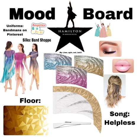 Color Guard Show Ideas, Color Guard Mood Board, Winterguard Show Ideas, Winter Guard Show Ideas, Color Guard Aesthetic, Colorguard Aesthetic, Color Guard Tips, Colorguard Uniforms, Colorguard Outfits