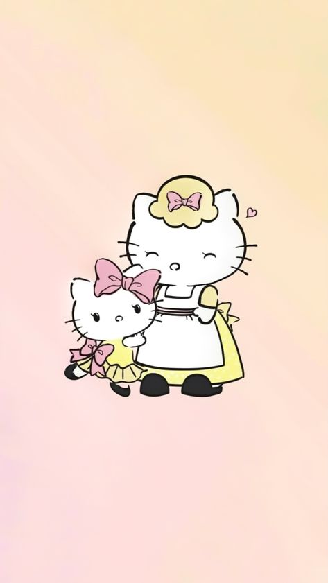 Hello Kitty And Her Mom, Hello Sanrio, Kitty Pictures, Kitty Items, Kitty Images, Butterfly Wallpaper Iphone, Graduation Cap Designs, Sanrio Wallpaper, Cap Designs