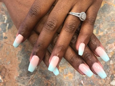 Nail Dipping Powder Designs Ombre, Dip Powder Nails Ideas Ombre, Coffin Dip Powder Nails, Vacation Dip Nails, Beach Ombre Nails, Powder Ombre Nails, Color Ombre Nails, Dip Ombre Nails, Ombré Dip Nails