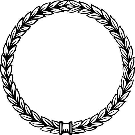 Free Vector Art | Vintage Laurel Wreath - http://vintagegraphics.ohsonifty.com/free-vector-art-vintage-laurel-wreath/ Olive Graphic, Laurel Vector, Logo Frame, Circle Borders, Vintage Clipart, Wreath Clipart, Afrique Art, Wreath Drawing, Greek Tattoos