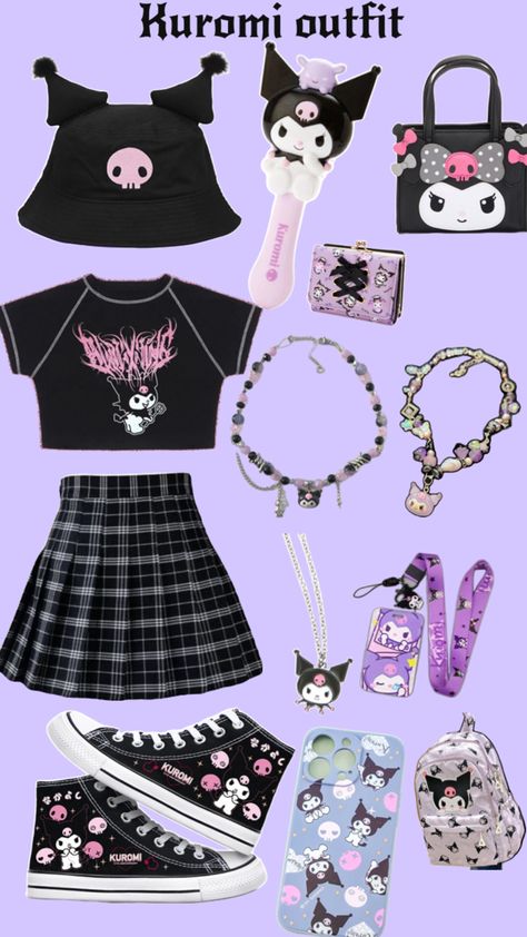 Kuromi Aesthetic Outfit, Kuromi Outfit, Emo Wallpaper, Kawaii Plush, Teenager Outfits, Really Cute Outfits, Kids Hairstyles, Cute Shoes, New Outfits