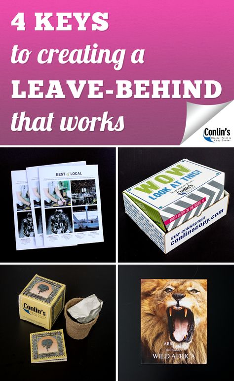 4 Keys to Creating a Leave-Behind That Works Leave Behind Ideas, Corkboard Ideas Decor, Western Bulldogs, Pencil Cup, Leave Behind, Create Words, Marketing Materials, Kraft Paper, Anton