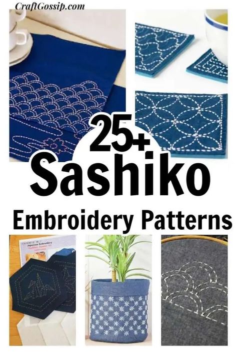 25 Sashiko Embroidery Patterns To Try – Needle Work #sashiko #sashikoembroidery #freesashikopatterns Sashiko Star Pattern, Shashiko Embroidery Denim, Sashiko Embroidery Patterns Free, Sashiko Embroidery Patterns, Boro Embroidery, Japanese Embroidery Patterns, Sashiko Projects, Sashiko Tutorial, Japanese Traditional Art