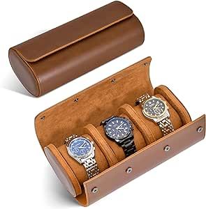 Travel Watch Case, Watch Roll Case, Small Watches, Brown Watch, Watch Organizer, Watch Storage Box, Small Watch, Brown Watches, Watch Roll