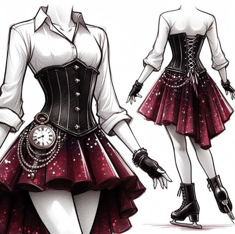 Black Clover Outfit, Character Outfits Female, Clover Outfit, Danganronpa Ocs, Fantasy Knight, Oc Outfit Ideas, Oc Reference, Outfits Female, Female Character Concept