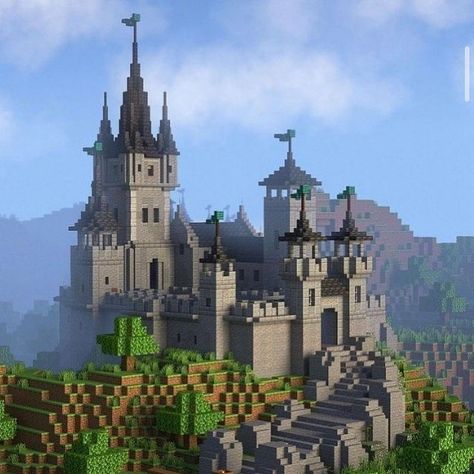 Minecraft Castle Ideas, Minecraft Medieval Castle, Minecraft Castle Blueprints, Wizard Castle, Minecraft Castle Designs, Minecraft Base, Minecraft Kingdom, Castle Ideas, Hyrule Castle