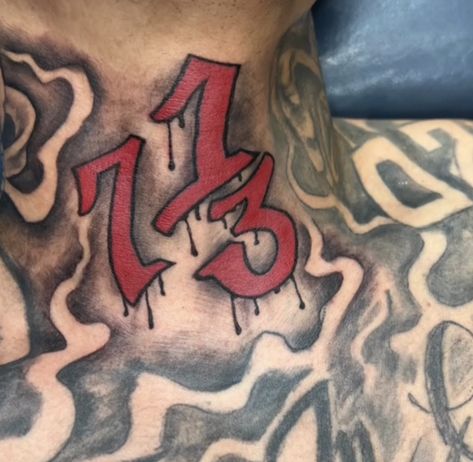 13 Neck Tattoo, Small Hood Neck Tattoo, Dollar Sign Neck Tattoo, Kay Flock Neck Tattoo, Middle Neck Tattoo, Money Bag Neck Tattoo, Moneybag Neck Tattoos, Neck And Throat Tattoos Men Hood, Middle Neck Tattoo Men