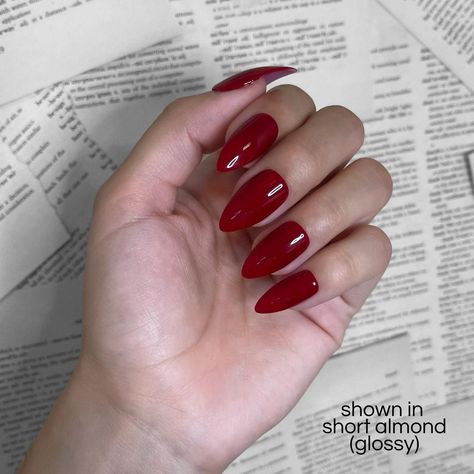 Different Shades Of Red Nails, Shades Of Red Nails, Crimson Red Nails, Red Nails Short, Gel Toe Nails, Different Shades Of Red, Gel Toes, Burgundy Nails, Nail Buffer