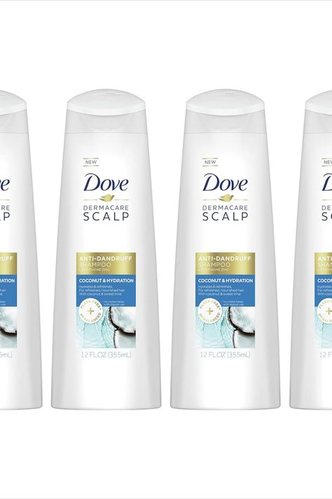 Dove Dermacare Dandruff Shampoo for Dry Scalp Coconut & Hydration Anti-Dandruff Shampoo 12oz, Pack of 4 Shampoo For Dry Scalp, Anti Dandruff Shampoo, Dandruff Shampoo, Hydrate Hair, Anti Dandruff, Dry Scalp, Nourishing Hair, Dandruff, Beauty And Personal Care