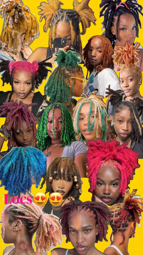 Dreadlocks Hair Care, Two Color Hair, Beautiful Dreadlocks, Short Locs Hairstyles, Faux Locs Hairstyles, Dreadlock Style, Dreadlock Styles, Dyed Hair Inspiration, Hair Twist Styles