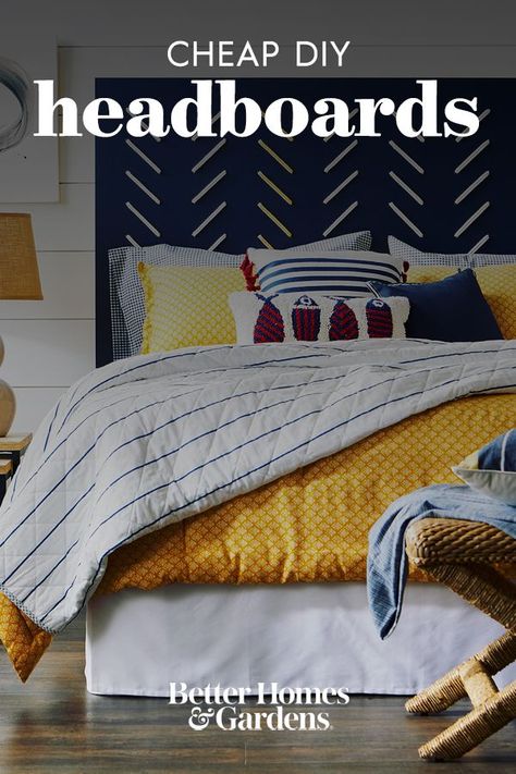 Diy King Size Headboard, Diy King Headboard, Cheap Headboard, Cheap Diy Headboard, Wallpaper Headboard, Headboard Makeover, Bed Without Headboard, Faux Headboard, Headboard Alternative