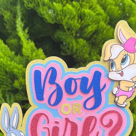 Kaka Krafts on Instagram: "Baby Shower/Gender Reveal Looney Tunes theme request 🥰" Bugs Bunny And Lola Gender Reveal Ideas, Lola And Bugs Bunny Gender Reveal, Looney Tunes Gender Reveal, Bugs And Lola, Baby Looney Tunes, Baby Gender Reveal Party Decorations, Gender Reveal Themes, Gender Reveal Party Decorations, Baby Gender Reveal Party