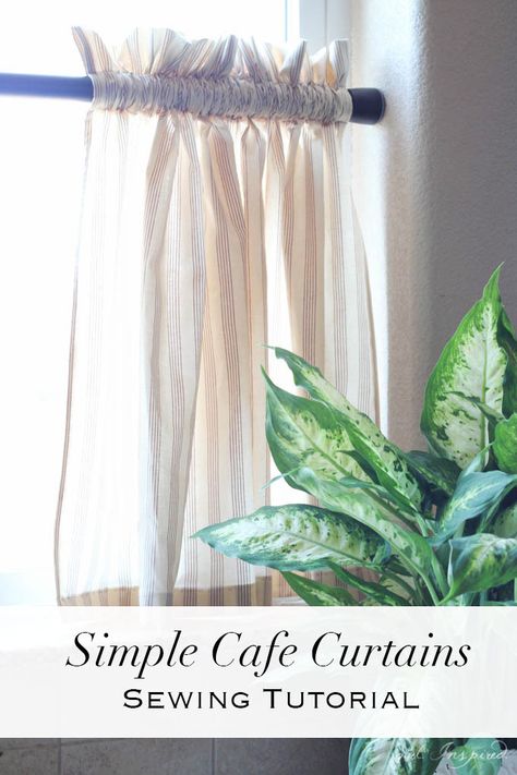 Simple Curtains Sewing Tutorial - an easy way to sew your own drapes! Curtains Sewing, Curtain Sewing Pattern, Curtain Tutorial, Simple Cafe, Homemade Curtains, Blind Hem, No Sew Curtains, Sewing Machine Feet, Simple Curtains