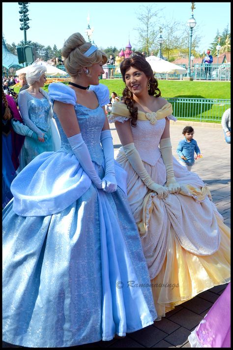 Joyeux 25eme anniversaire Disneyland Paris Disney Princess Disneyland, Princess Poses, Cinderella Party Decorations, Real Cinderella, Disneyland Costumes, Disney Princess Halloween Costumes, Fairytale Ball, Cinderella Pictures, Nifty 50