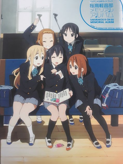 Anime Five Friends Group, Five Anime Friends, Anime Friends Group, Anime Friend Group, Group Of 7 Friends, Friends Anime, Anime Group Of Friends, Azusa Nakano, Friend Group Pictures