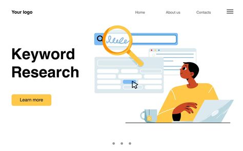 Free Vector | Keyword research seo service banner Online Web Design, Successful Blogger, Keyword Research, Website Design Company, Poster Mockup, Vinyl Banners, Business Look, Geometric Background, Ecommerce Website