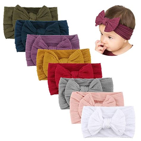 Newborn Hair Bows, Handmade Baby Headbands, Baby Hair Bands, Big Hair Bows, Baby Bow Headband, Bow Headband Hairstyles, Stretchy Headbands, Baby Hair Bows, Handmade Hair Accessories