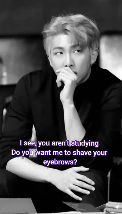 Lockscreen Password, Bts Study, Motivation To Study, Shave Eyebrows, Rm Wallpaper, Studying Funny, Studying Memes, Funny Motivation, Funny Lockscreen