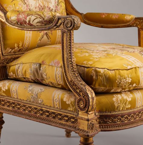 Georges Jacob | Armchair (fauteuil) from Louis XVI's Salon des Jeux at Saint Cloud | French, Paris | The Met Victorian Furniture Decor, Louis Xvi Furniture, Victorian Sofa, French Style Homes, French Paris, Antique French Furniture, Living Room Sofa Set, Victorian Furniture, Italian Sofa