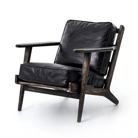 Accent Chairs Shop - Magnolia Poltrona Design, Black Leather Armchair, Fixer Upper Style, Leather Accent Chair, Reading Chair, Leather Lounge Chair, Leather Lounge, Leather Cushion, Leather Armchair