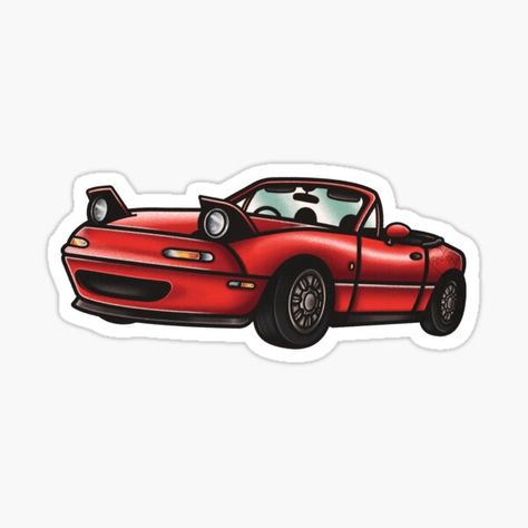 Miata Tattoo, Mazda Miata, Tattoo Stickers, Tattoo Style, Traditional Tattoo, I Tattoo, Mazda, Tattoo Ideas, Toy Car