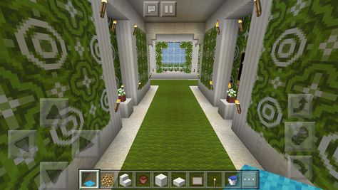 My Mansion #2- Minecraft Downstairs hallway Minecraft Castle Hallway, Hallway Ideas Minecraft, Minecraft Hallway Decor, Minecraft Hallways, Minecraft Hallway Ideas, Minecraft Hallway Designs, Minecraft Hallway, Minecraft Stairs, Minecraft Temple