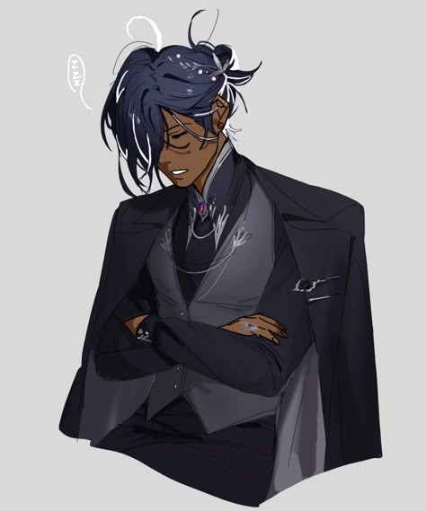 Short Black Hair Male Character Art, Modern Male Character Art, Business Man Character Design, Male Villain Character Design, Cyberpunk Oc Male, Prince Character Design, Mercenary Character Design, Cyberpunk Elf, Black Oc Male