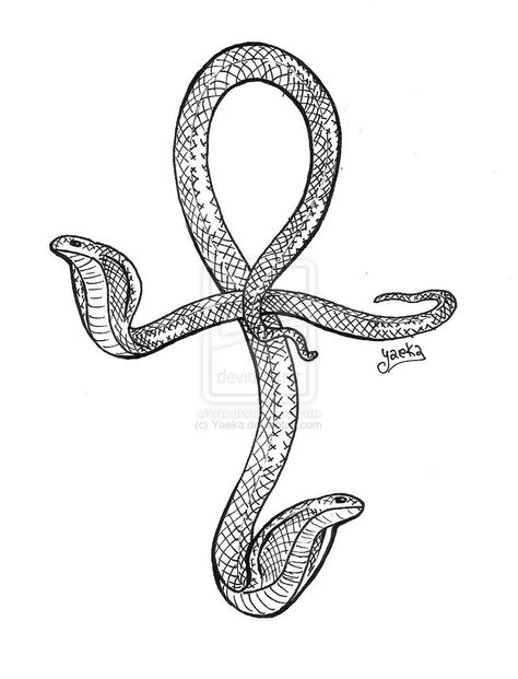 Egyptian Ankh Snake | Snake Ankh by Yaeka on DeviantArt Ankh Tattoo, Egyptian Tattoo Sleeve, Tattoo Snake, Anubis Tattoo, Serpent Tattoo, Egyptian Ankh, Egypt Tattoo, Black Girls With Tattoos, 4 Tattoo